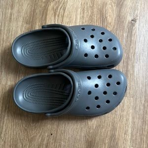 Women’s Size 8 Gray Crocs, lightly used.